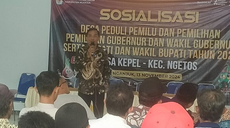 KPU Nganjuk Sosialisasikan Desa Peduli Pemilu Pemilihan di Desa Kepel