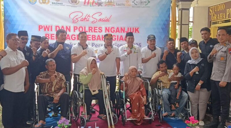 HPN 2026, PWI Nganjuk Berbagi Kebahagiaan Bersama Difabel