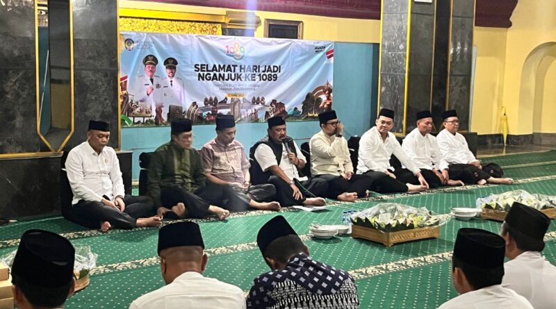 Doa Tahlil dan Tasyakuran Hari Jadi Nganjuk ke-1089, Bupati Marhaen : Dukung Pelestarian Budaya Leluhur