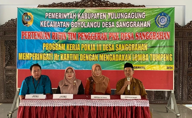 Kenang Jasa RA Kartini, Desa Sanggrahan Adakan Lomba Tumpeng