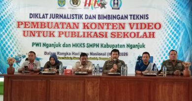 HPN 2026, PWI Nganjuk Gelar Diklat Jurnalistik dan Bimtek Produksi Konten Video bagi Guru SMPN se-Kabupaten Nganjuk