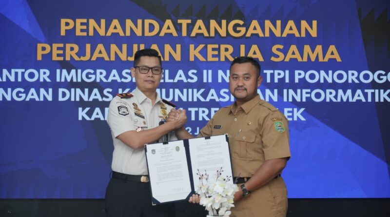Diskominfo Trenggalek Jalin Kerjasama Dengan Kantor Imigrasi Kelas II-Non TPI Ponorogo Tingkatkan Kualitas Informasi Keimigrasian