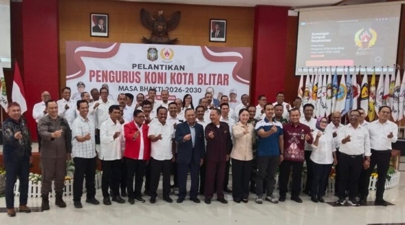 Pengurus KONI Kota Blitar Periode 2026–2030 Resmi Dilantik