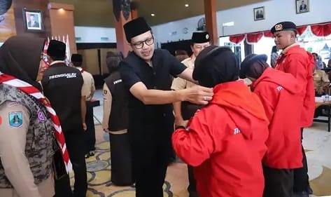 Ikuti Jambore Nasional XII tahun 2026 di Jakarta, Sebanyak 42 Anggota Gerakan Pramuka Kwarcab Trenggalek Diberangkatkan Wabup Syah