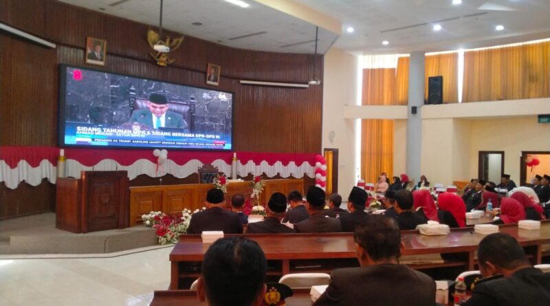 Bupati Magetan dan Jajaran Mengikuti Siaran Langsung Sidang Paripurna Tahunan MPR RI 2026 di Gedung DPRD Kabupaten Magetan