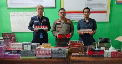 Operasi Pemberantasan Rokok Ilegal, Satpol PP Nganjuk dan Bea Cukai Kediri Amankan 8.936 Batang Rokok Tanpa Pita  Cukai